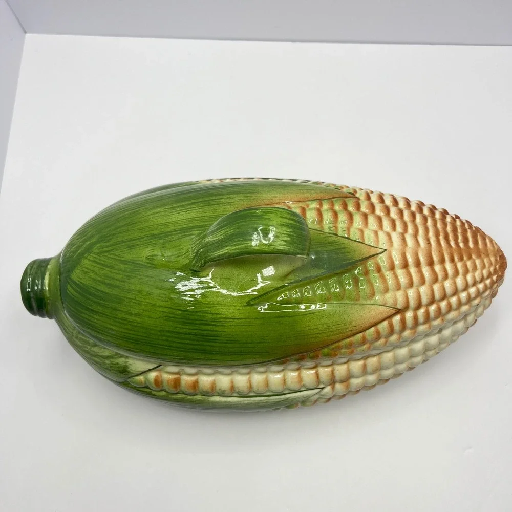 Vintage Corn Ceramic Tureen 14